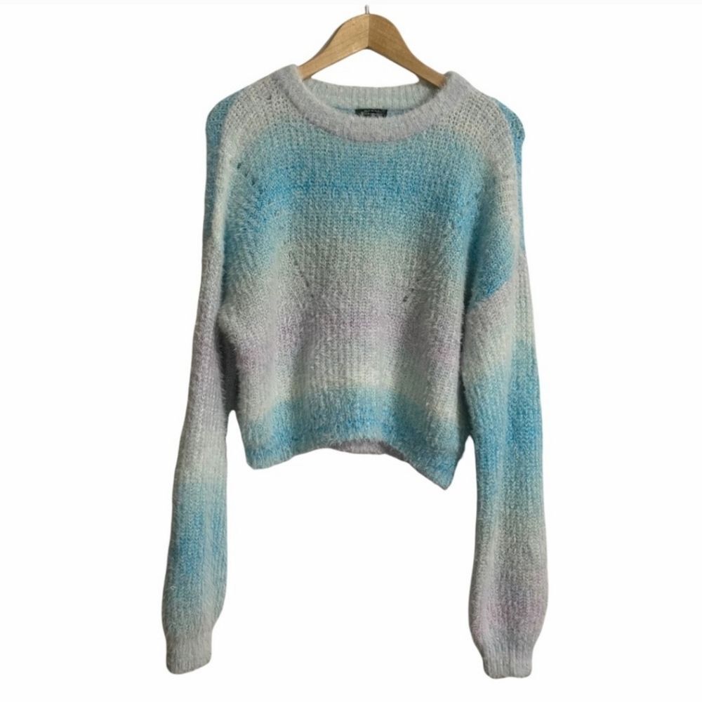 Wild Fable Pastel Ombré Sweater with Balloon Sleeves Size M - Picture 2 of 7